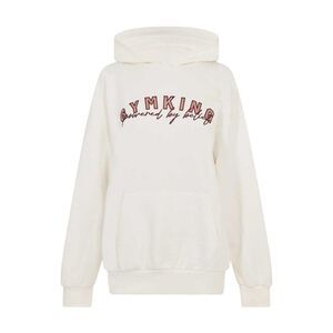 Gym King Unisex Adult Relaxed Fit Long-Sleeved Hoodie / Cream